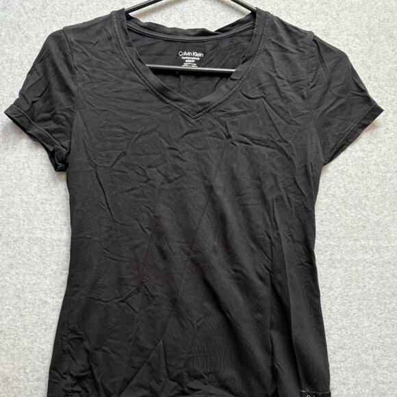 Calvin Klein Performance Short Sleeve T-Shirt Black Tee Women’s Small - Picture 1 of 5